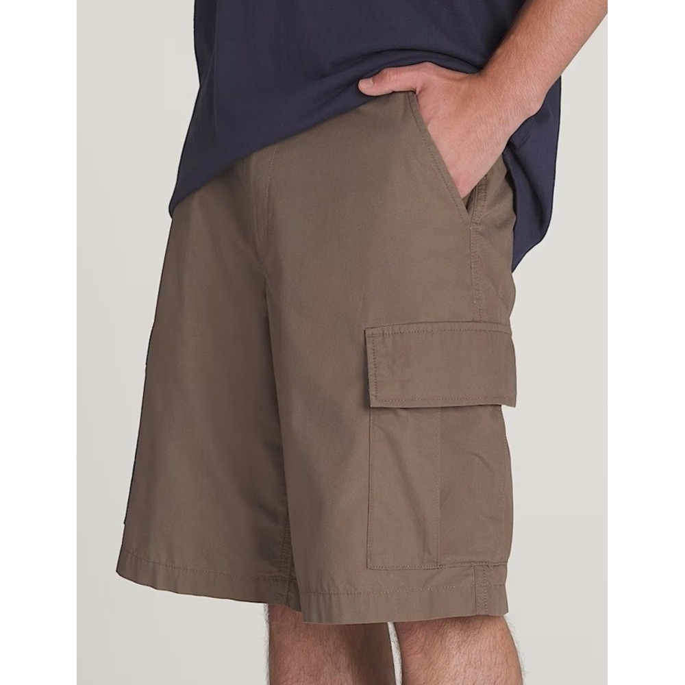 Vans Service Cargo Shorts Loose Fit Bungee Cord Brown Mens Size 32 NEW